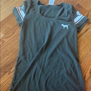 Army green pink shirt